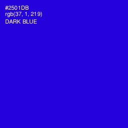 #2501DB - Dark Blue Color Image