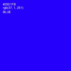 #2501FB - Blue Color Image