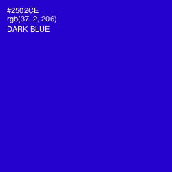 #2502CE - Dark Blue Color Image