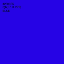 #2503E5 - Blue Color Image