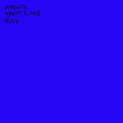 #2505F3 - Blue Color Image