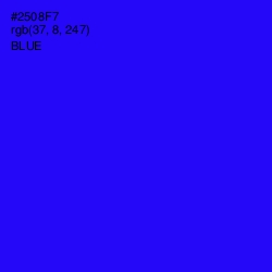 #2508F7 - Blue Color Image