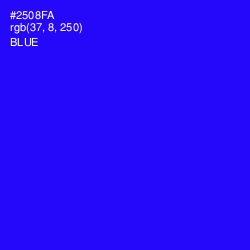 #2508FA - Blue Color Image