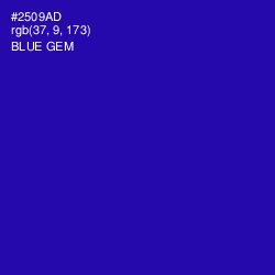 #2509AD - Blue Gem Color Image
