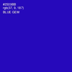 #2509BB - Blue Gem Color Image