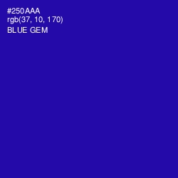 #250AAA - Blue Gem Color Image