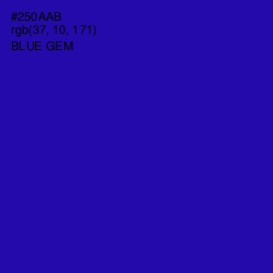 #250AAB - Blue Gem Color Image