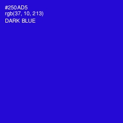 #250AD5 - Dark Blue Color Image