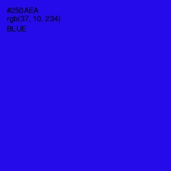 #250AEA - Blue Color Image