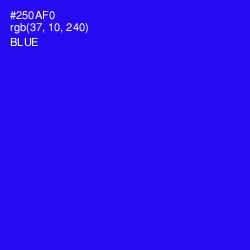 #250AF0 - Blue Color Image