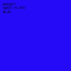 #250AF7 - Blue Color Image