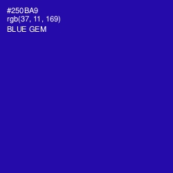 #250BA9 - Blue Gem Color Image