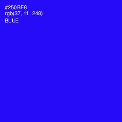 #250BF8 - Blue Color Image