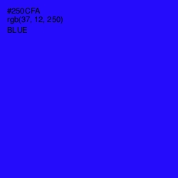 #250CFA - Blue Color Image