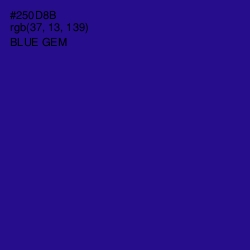 #250D8B - Blue Gem Color Image