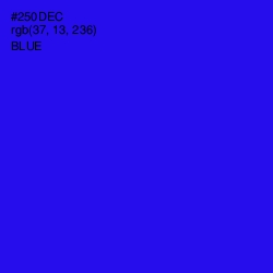 #250DEC - Blue Color Image