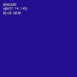 #250E8F - Blue Gem Color Image