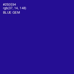 #250E94 - Blue Gem Color Image