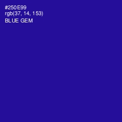 #250E99 - Blue Gem Color Image