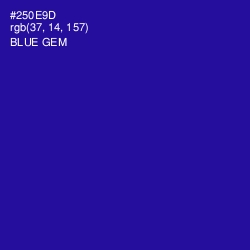 #250E9D - Blue Gem Color Image