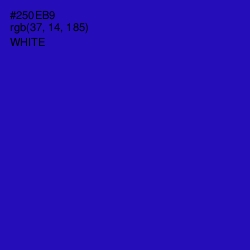 #250EB9 - Persian Blue Color Image