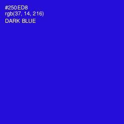 #250ED8 - Dark Blue Color Image
