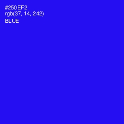 #250EF2 - Blue Color Image