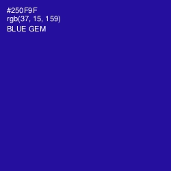 #250F9F - Blue Gem Color Image