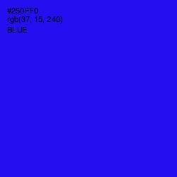 #250FF0 - Blue Color Image