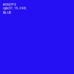 #250FF3 - Blue Color Image