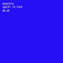 #250FF4 - Blue Color Image