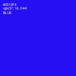 #2510F4 - Blue Color Image