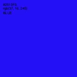 #2510F5 - Blue Color Image