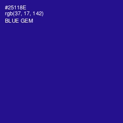 #25118E - Blue Gem Color Image