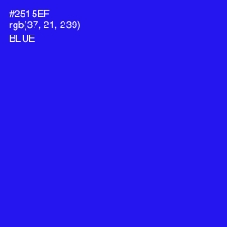 #2515EF - Blue Color Image