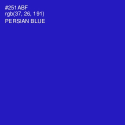 #251ABF - Persian Blue Color Image