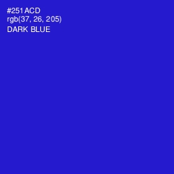 #251ACD - Dark Blue Color Image