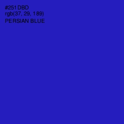 #251DBD - Persian Blue Color Image