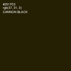 #251F03 - Cannon Black Color Image