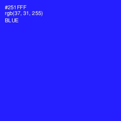 #251FFF - Blue Color Image