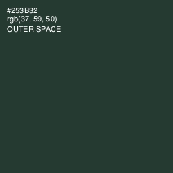 #253B32 - Outer Space Color Image