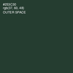 #253C30 - Outer Space Color Image