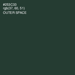 #253C33 - Outer Space Color Image