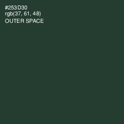 #253D30 - Outer Space Color Image