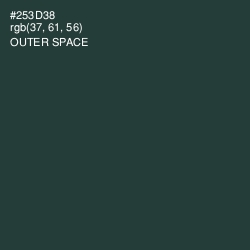 #253D38 - Outer Space Color Image