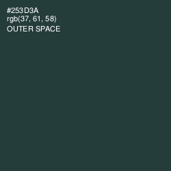 #253D3A - Outer Space Color Image