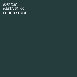 #253D3C - Outer Space Color Image