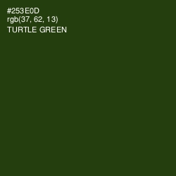 #253E0D - Turtle Green Color Image