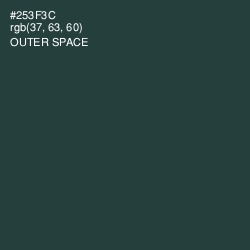 #253F3C - Outer Space Color Image