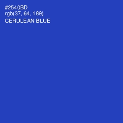 #2540BD - Cerulean Blue Color Image